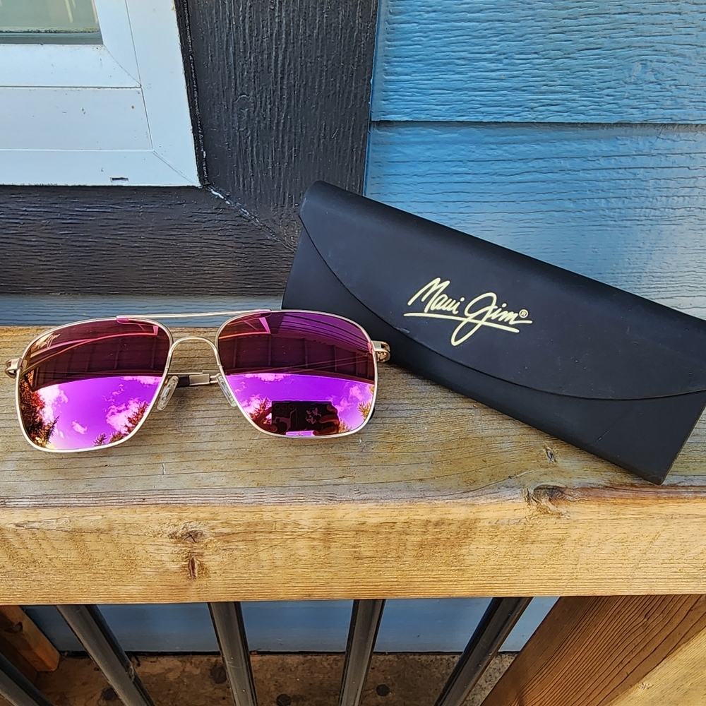 Maui Jim Haleiwa MJ328-16A Satin Gold Maui Sunrise Polarized Sunglasses, Unisex